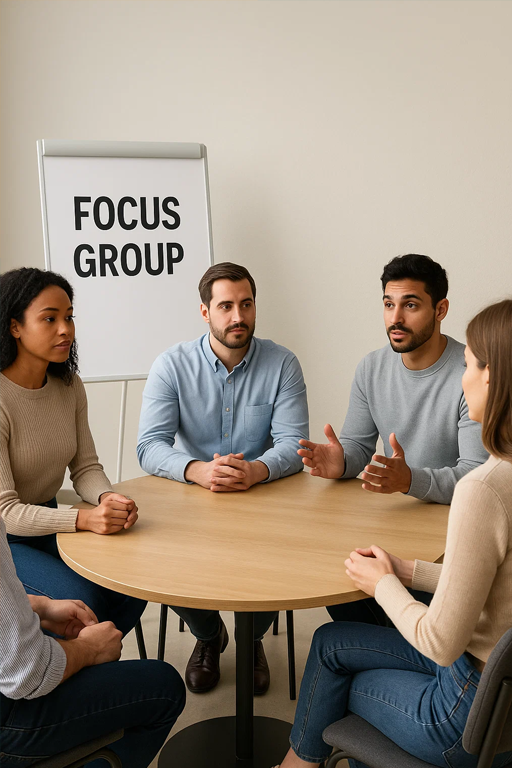sources of primary research = focus groups
