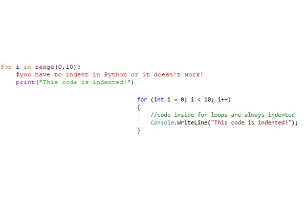 indentation in code