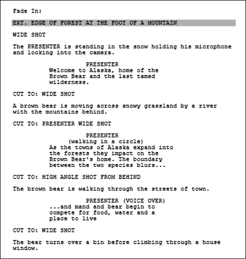script - document to plan media products
